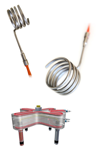 Coil Heater Elements with Thermocouples